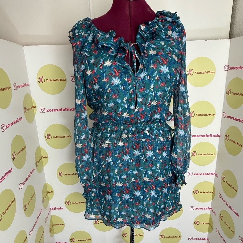 Tanya Taylor Floral Ruffle Dress